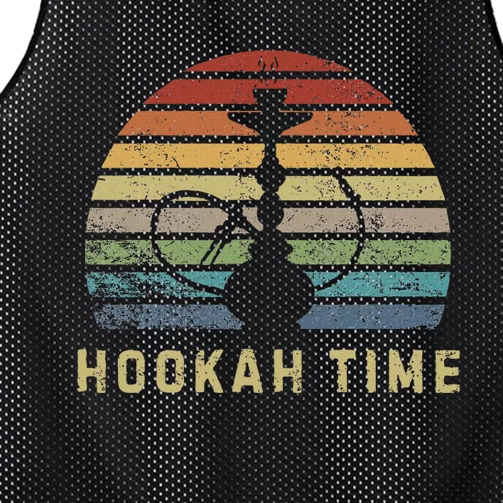 Hookah Time Sunset Shisha Smoke Hookah Lover Party Mesh Reversible Basketball Jersey Tank