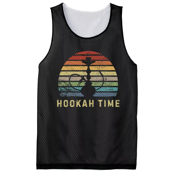 Hookah Time Sunset Shisha Smoke Hookah Lover Party Mesh Reversible Basketball Jersey Tank