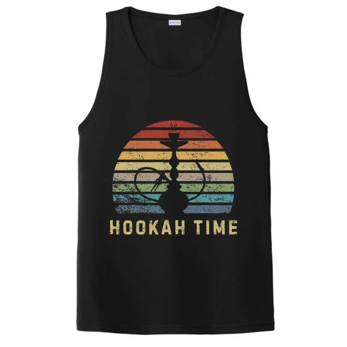 Hookah Time Sunset Shisha Smoke Hookah Lover Party Performance Tank