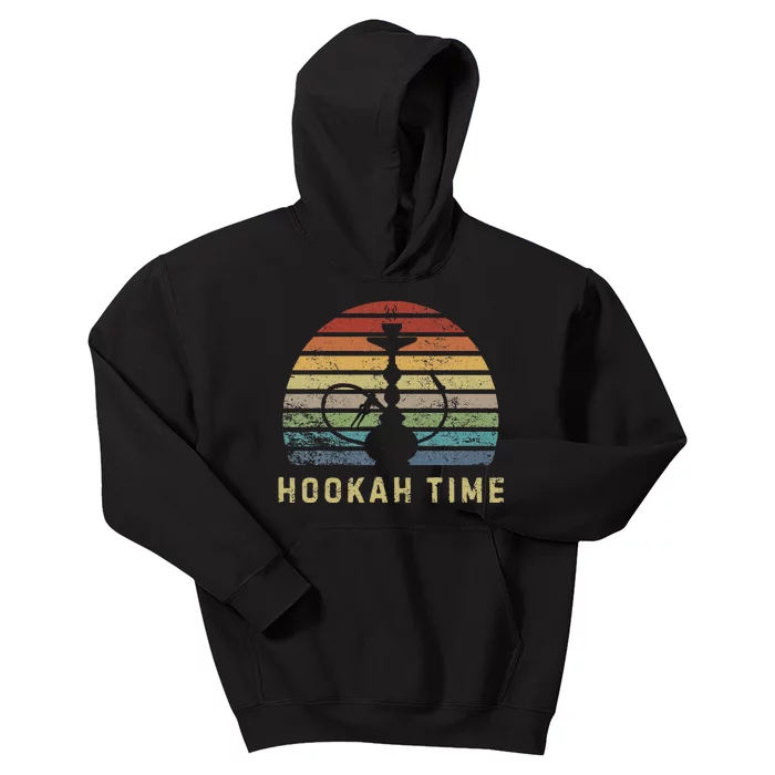 Hookah Time Sunset Shisha Smoke Hookah Lover Party Kids Hoodie