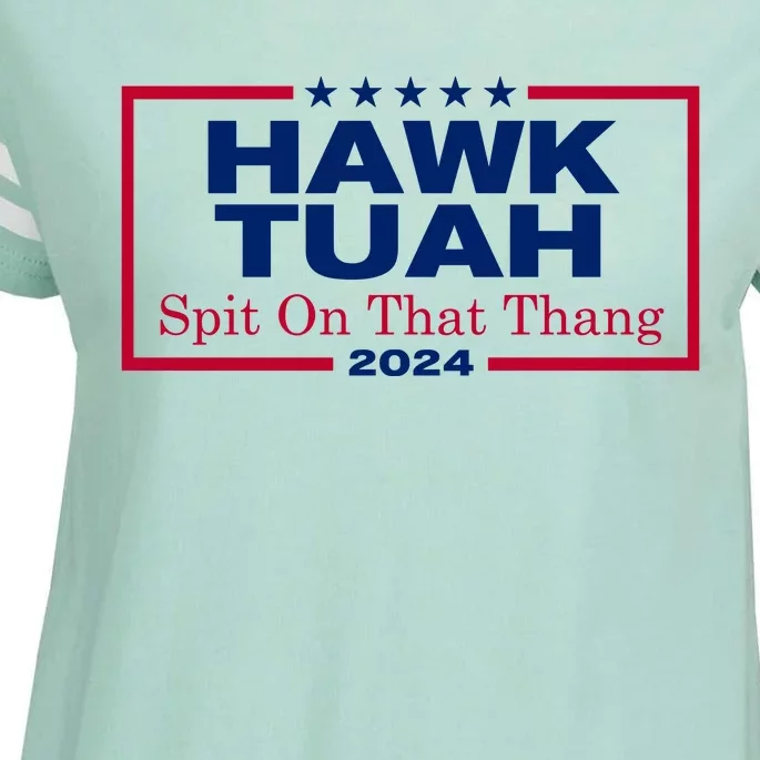 Hawk Tuah Spit On That Thang Trending Enza Ladies Jersey Football T-Shirt