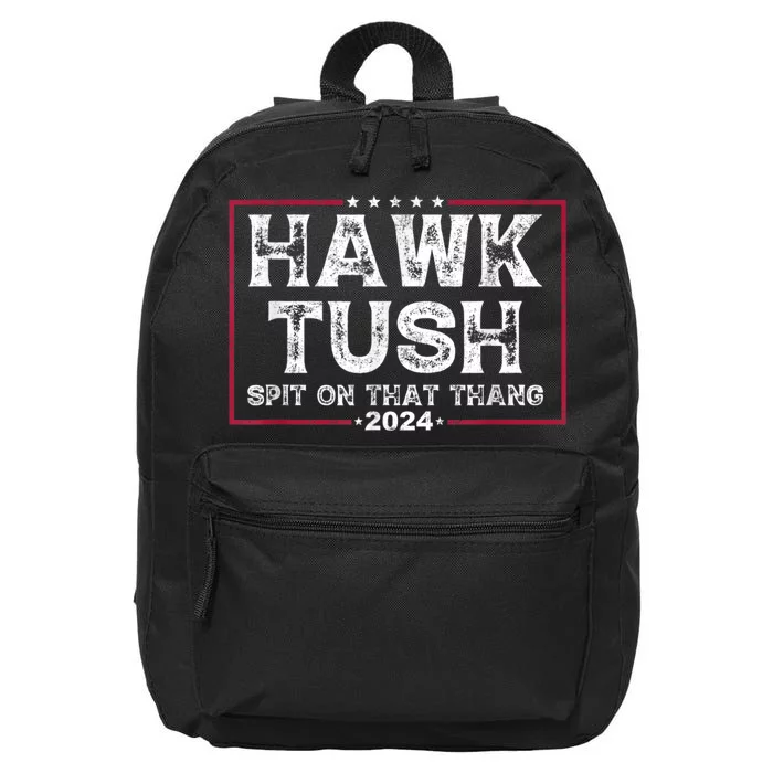 Hawk Tush Spit On That Thang 2024 Us Flag Vintage Trump 16 in Basic Backpack