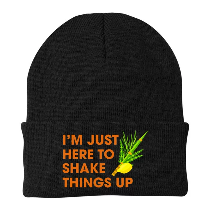 Here To Shake Things Up Lulav Etrog Sukkot Jewish Holiday Knit Cap Winter Beanie