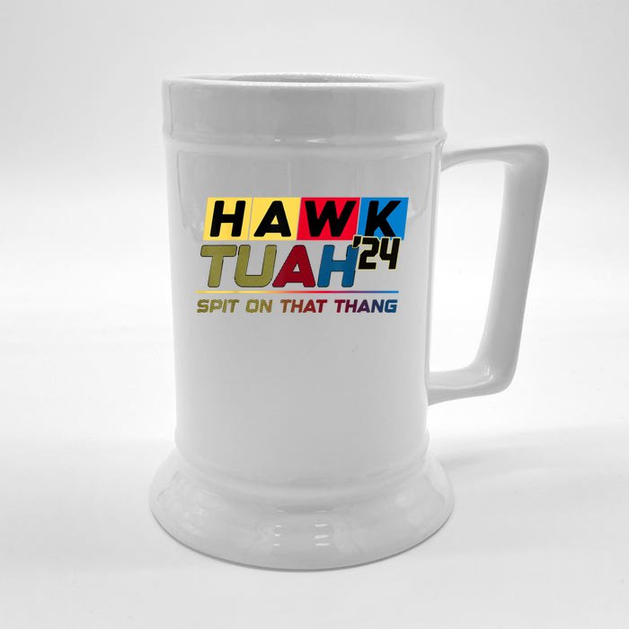 Hawk Tush Spit On That Thing Presidential Candidate Parody Front & Back Beer Stein