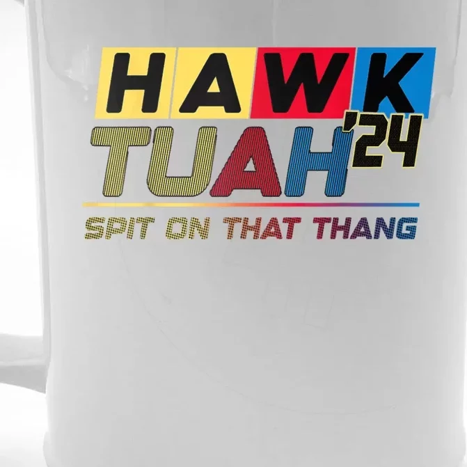 Hawk Tush Spit On That Thing Presidential Candidate Parody Front & Back Beer Stein