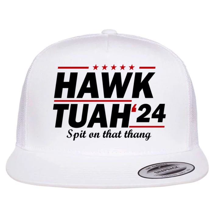 Hawk Tuah Spit On That Thang Trending Flat Bill Trucker Hat