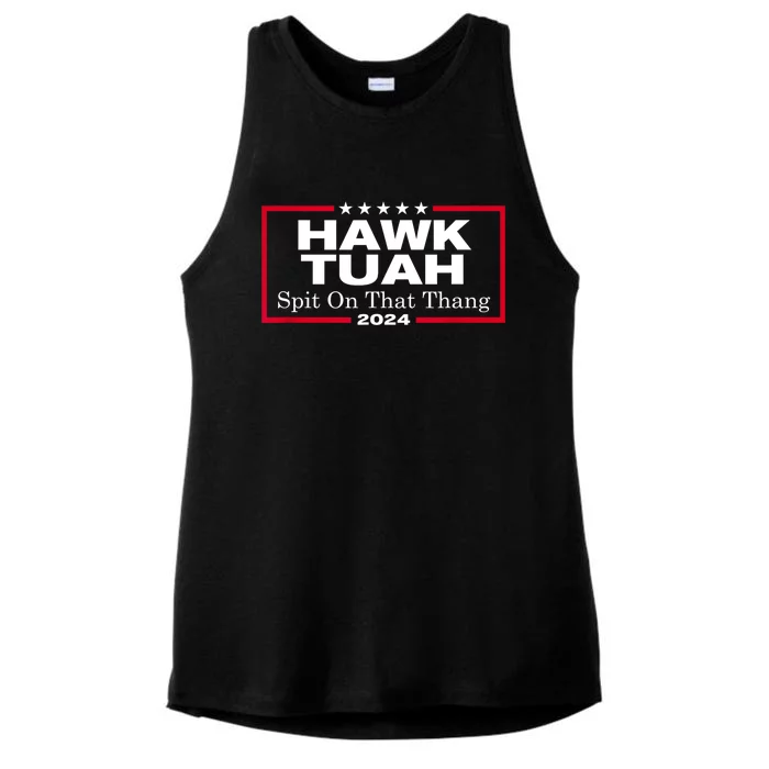 Hawk Tush Spit On That Thang Presidential Candidate Parody Gift Ladies Tri-Blend Wicking Tank