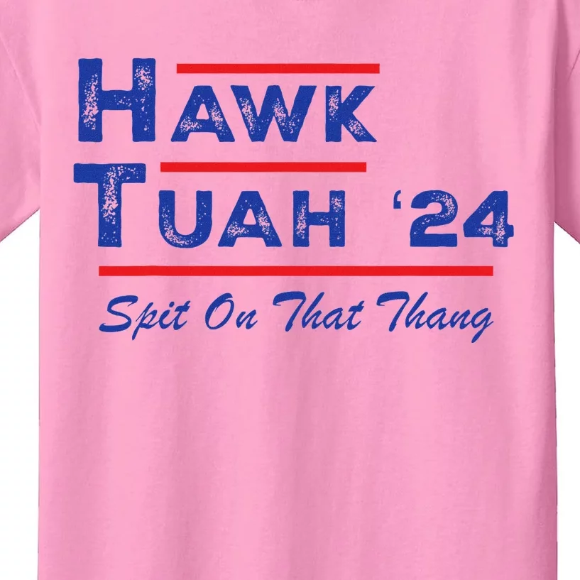 Hawk Tuah Spit Funny Humor Saying Kids T-Shirt