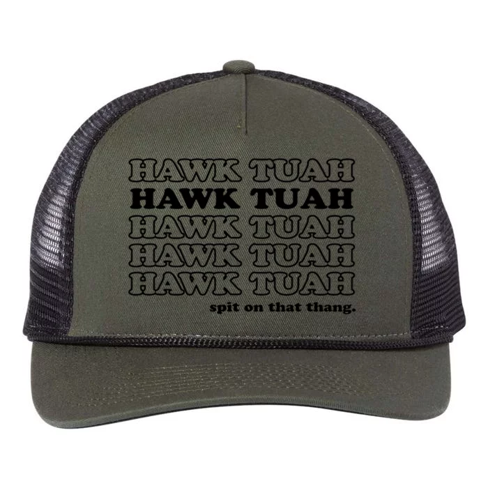 Hawk Tush Spit On That Thang Funny Gag Gift Retro Rope Trucker Hat Cap