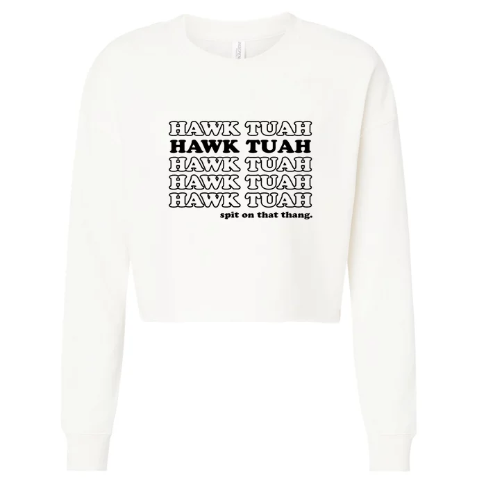 Hawk Tush Spit On That Thang Funny Gag Gift Cropped Pullover Crew