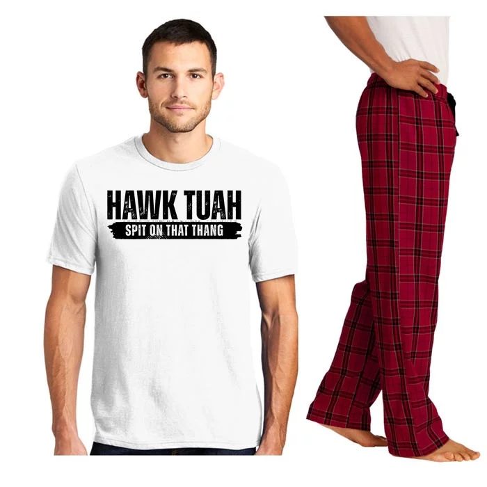 Hawk Tuah Spit On That Thang Funny Meme Pajama Set