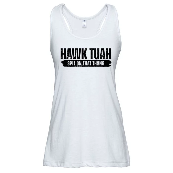 Hawk Tuah Spit On That Thang Funny Meme Ladies Essential Flowy Tank