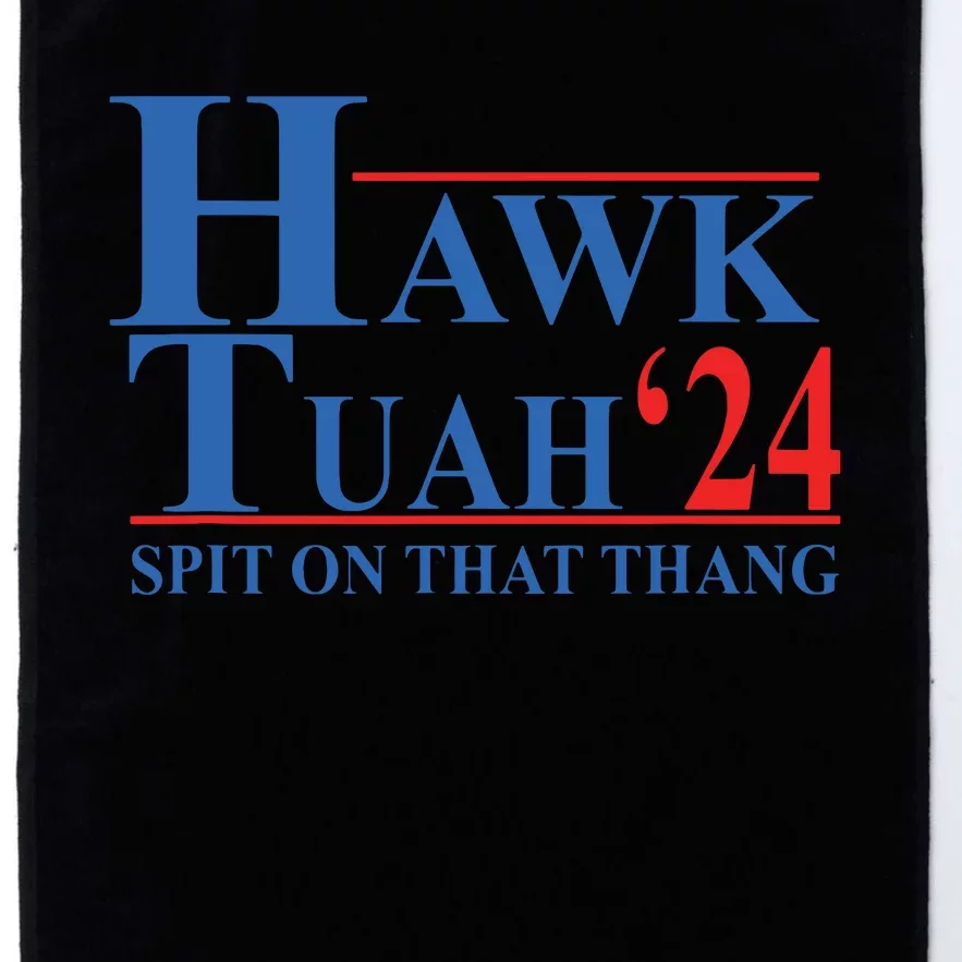 Hawk Tuah Spit On That Thang Funny Platinum Collection Golf Towel