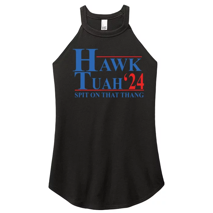 Hawk Tuah Spit On That Thang Funny Women’s Perfect Tri Rocker Tank