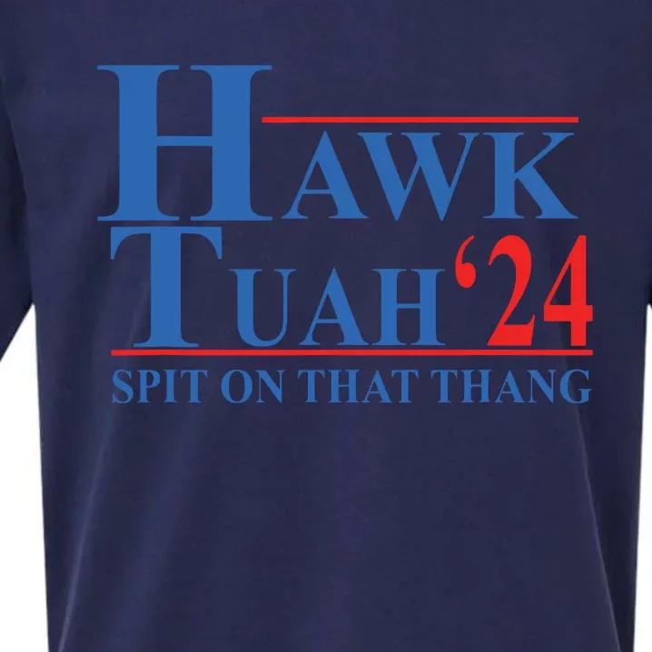 Hawk Tuah Spit On That Thang Funny Sueded Cloud Jersey T-Shirt