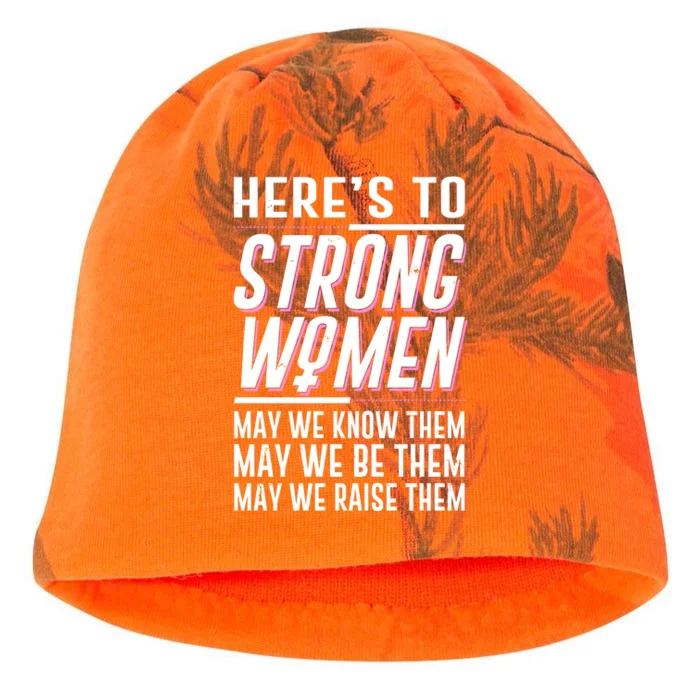 Here's To Strong Women Celebrate International Women's Day Kati - Camo Knit Beanie