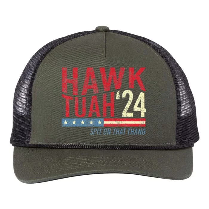 Hawk Tuah Spit On That Thang Hawk Thua Hawk Tua Retro Rope Trucker Hat Cap