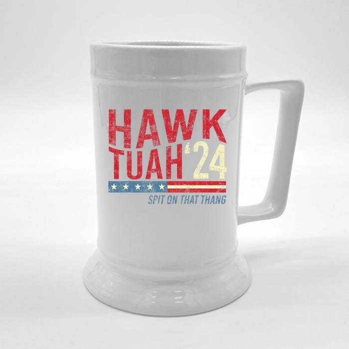 Hawk Tuah Spit On That Thang Hawk Thua Hawk Tua Front & Back Beer Stein