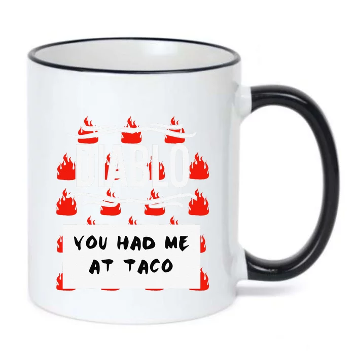 Hot Taco Sauce Group Halloween Diablo You Had Me At Taco Black Color Changing Mug