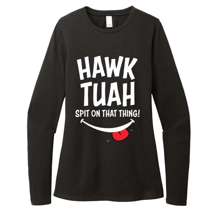 Hawk Tuah Spit On That Thing Womens CVC Long Sleeve Shirt