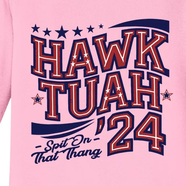 Hawk Tush Spit On That Thing Presidential Candidate Parody Baby Long Sleeve Bodysuit