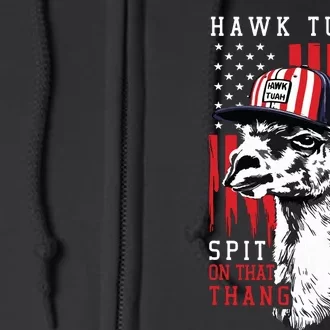 Hawk Tush Spit On That Thing Funny Llama July 4th Full Zip Hoodie