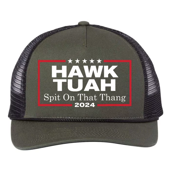 Hawk Tush Spit On That Thang Presidential Candidate Parody Retro Rope Trucker Hat Cap