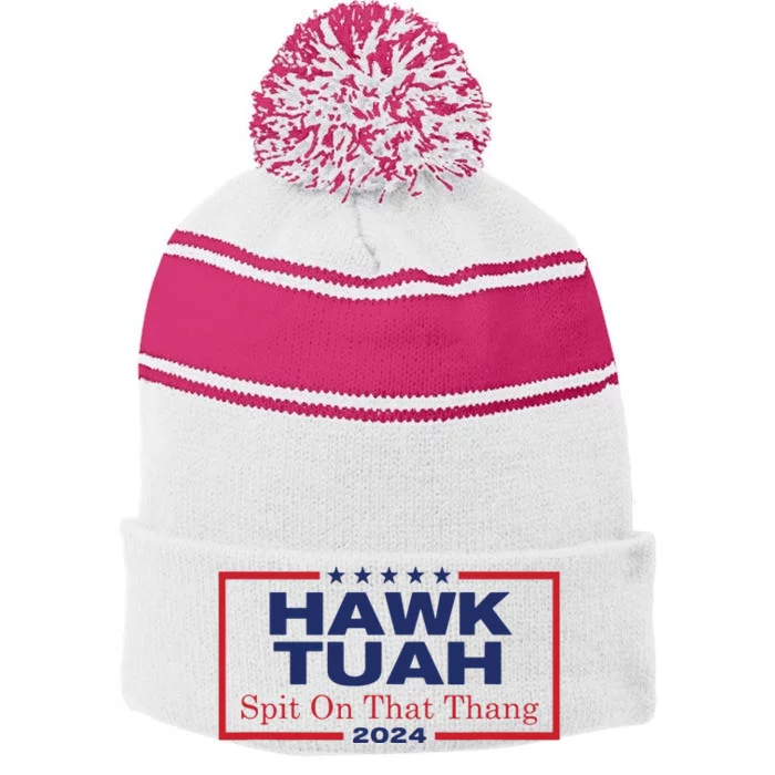 Hawk Tush Spit On That Thang Viral Election Parody Stripe Pom Pom Beanie