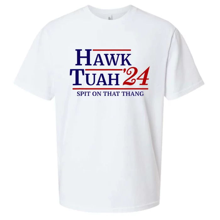 Hawk Tuah Spit On That Thang Retro Us Election Sueded Cloud Jersey T-Shirt