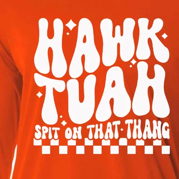 Hawk Tuah Spit On That Thing Cooling Performance Long Sleeve Crew