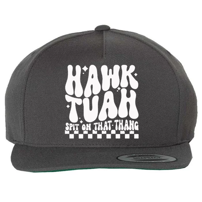 Hawk Tuah Spit On That Thing Wool Snapback Cap