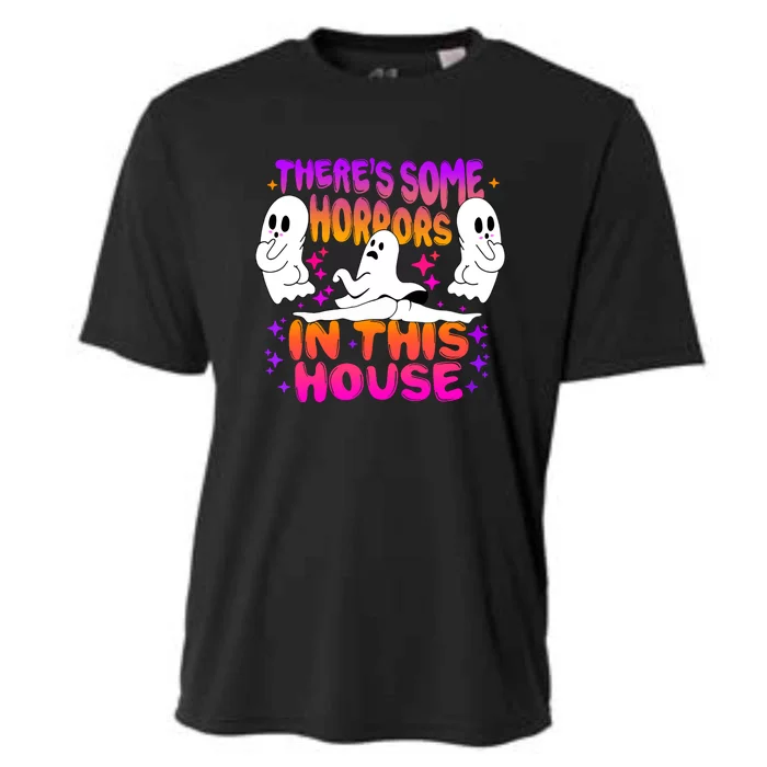 Halloween Theres Some Horrors In This House Spooky Cute Ghost Gift Cooling Performance Crew T-Shirt