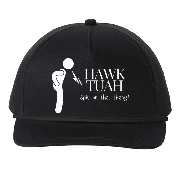 Hawk Tuah Spit On That Thang Snapback Five-Panel Rope Hat