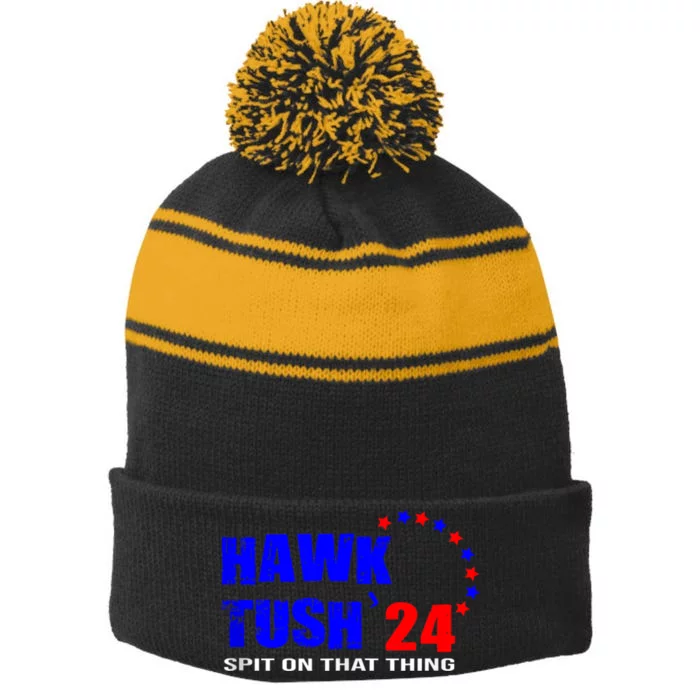 Hawk Tush Spit On That Thing Viral Election Parody Stripe Pom Pom Beanie