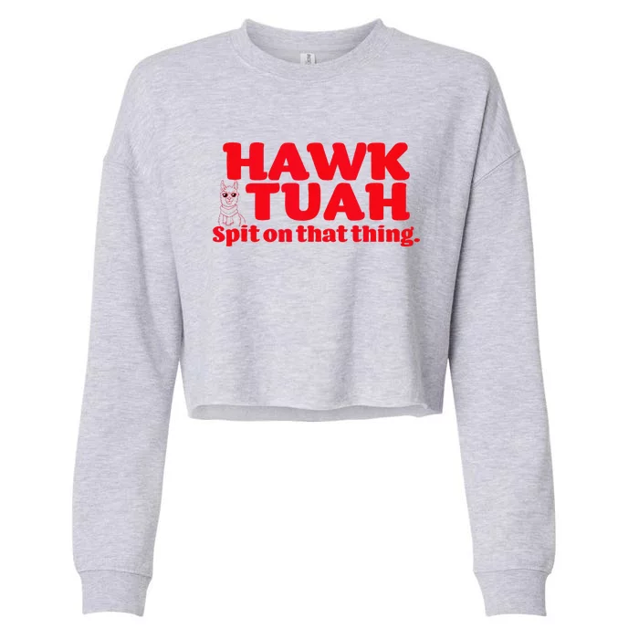 Hawk Tuah Spit On That Thang Hawk Thua Hawk Tua Cropped Pullover Crew