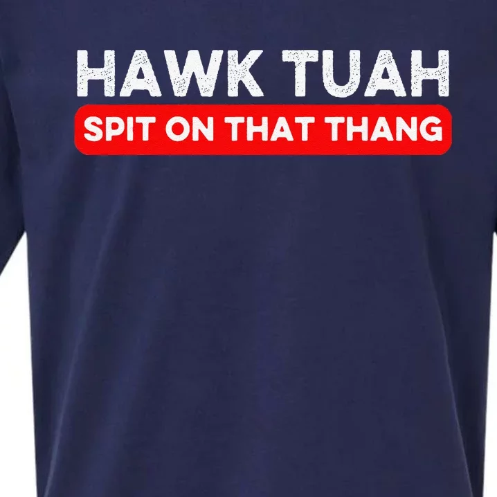 Hawk Tuah Spit On That Thang Hawk Thua Hawk Tua Sueded Cloud Jersey T-Shirt