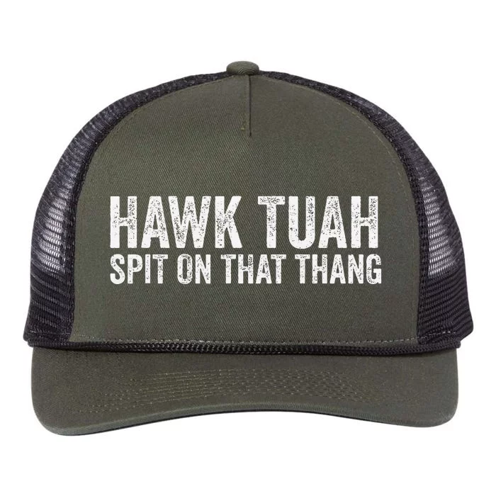 Hawk Tuah Spit On That Thang Hawk Tua Retro Rope Trucker Hat Cap