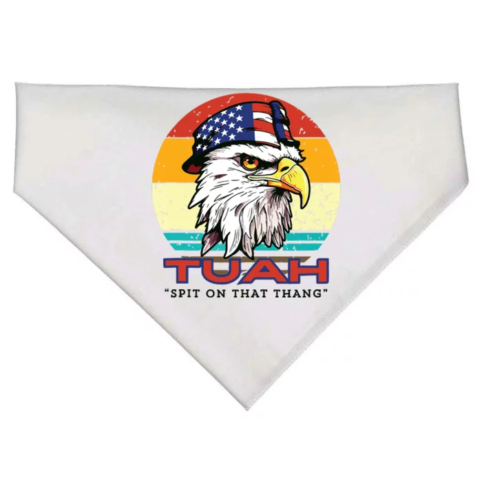 Hawk Tuah Spit On That Thang Hawk Tua Funny USA-Made Doggie Bandana