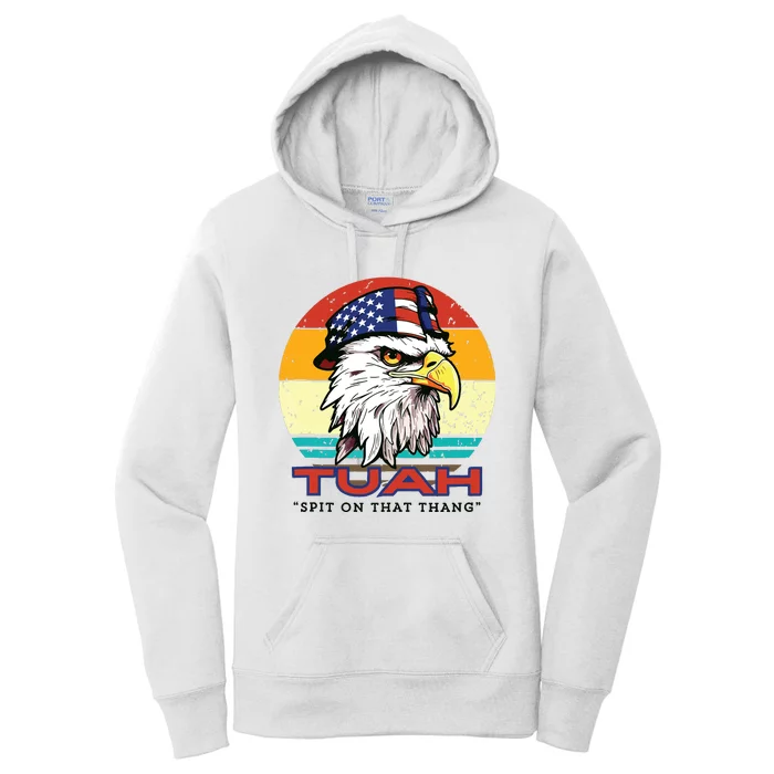 Hawk Tuah Spit On That Thang Hawk Tua Funny Women's Pullover Hoodie