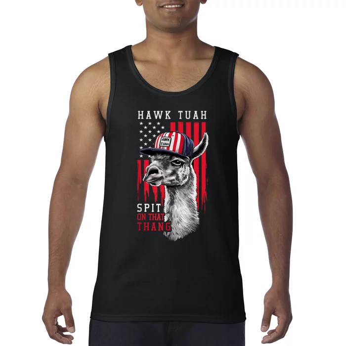 Hawk Tush Spit On That Thing Funny Llama July 4th Tank Top