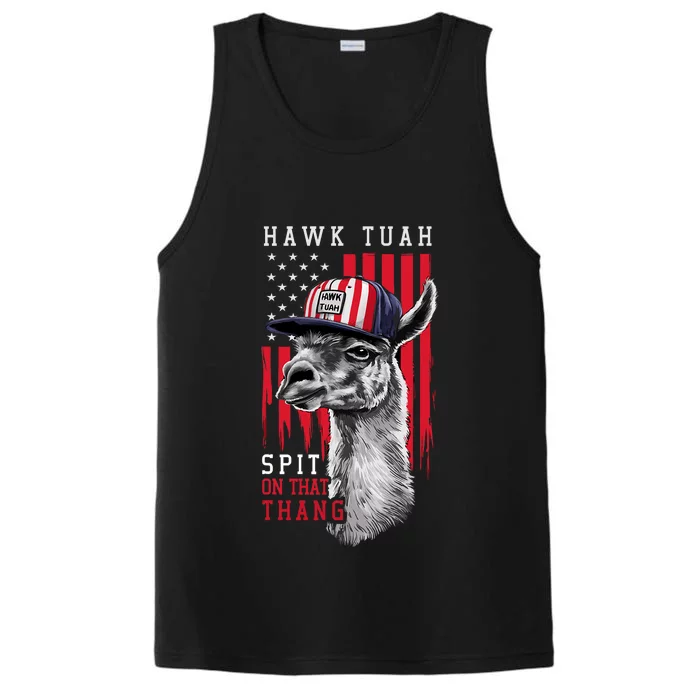 Hawk Tush Spit On That Thing Funny Llama July 4th Performance Tank