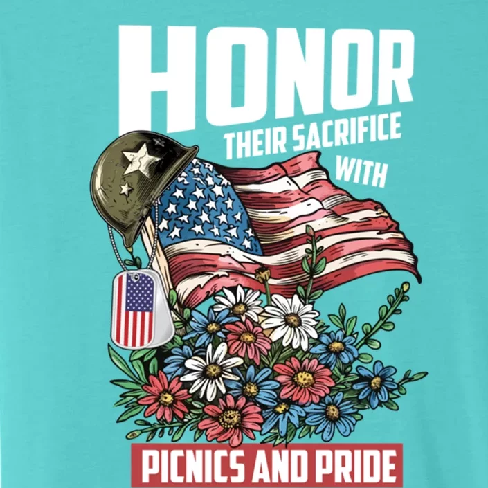 Honor Their Sacrifice With Picnic And Pride Memorial Day Usa Gift ChromaSoft Performance T-Shirt