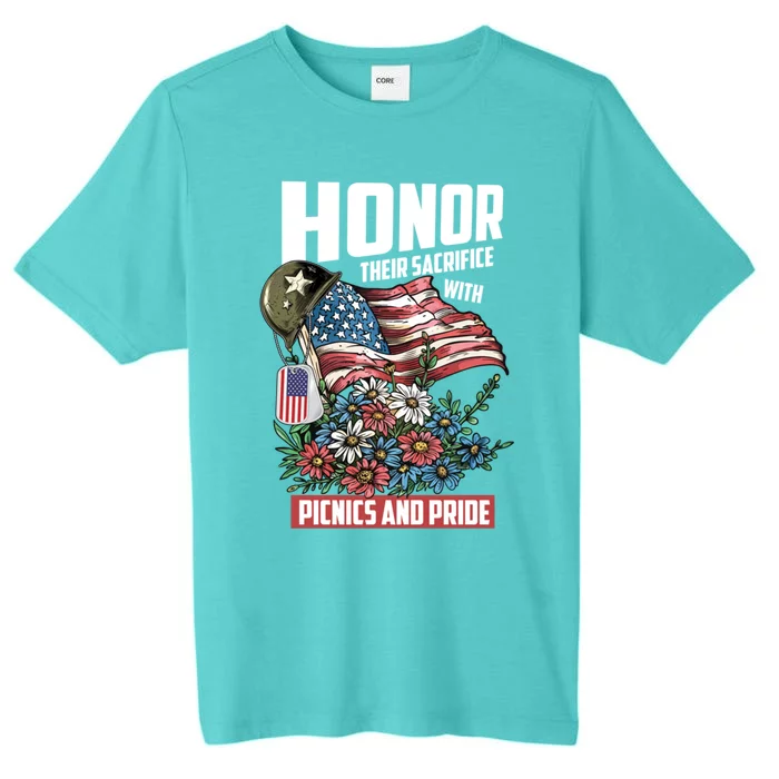 Honor Their Sacrifice With Picnic And Pride Memorial Day Usa Gift ChromaSoft Performance T-Shirt