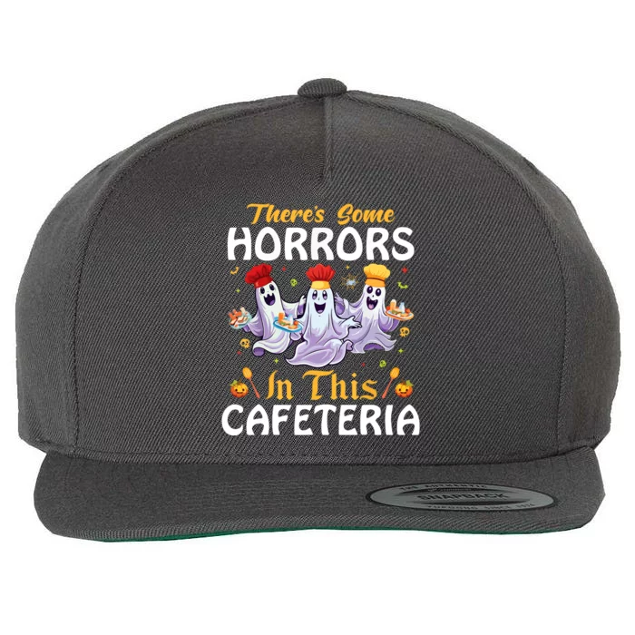 Halloween Theres Some Horrors In This Cafeteria Lunch Lady Gift Wool Snapback Cap