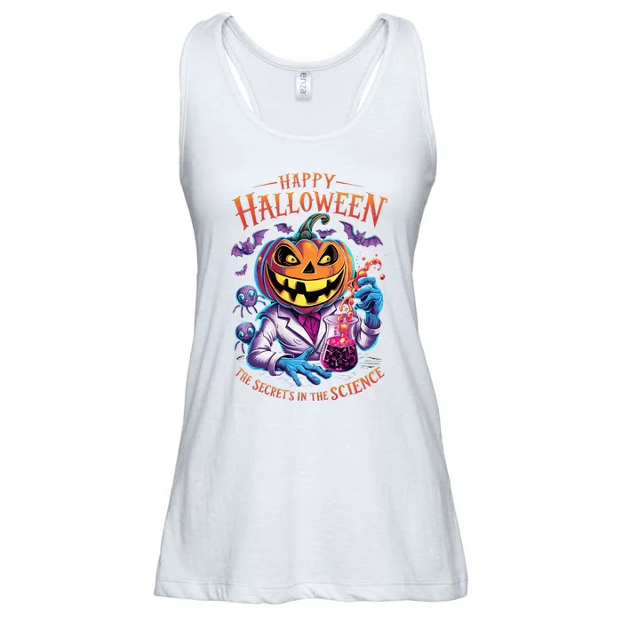 Halloween The Secret’S In The Science Teacher Scientist Fun Ladies Essential Flowy Tank