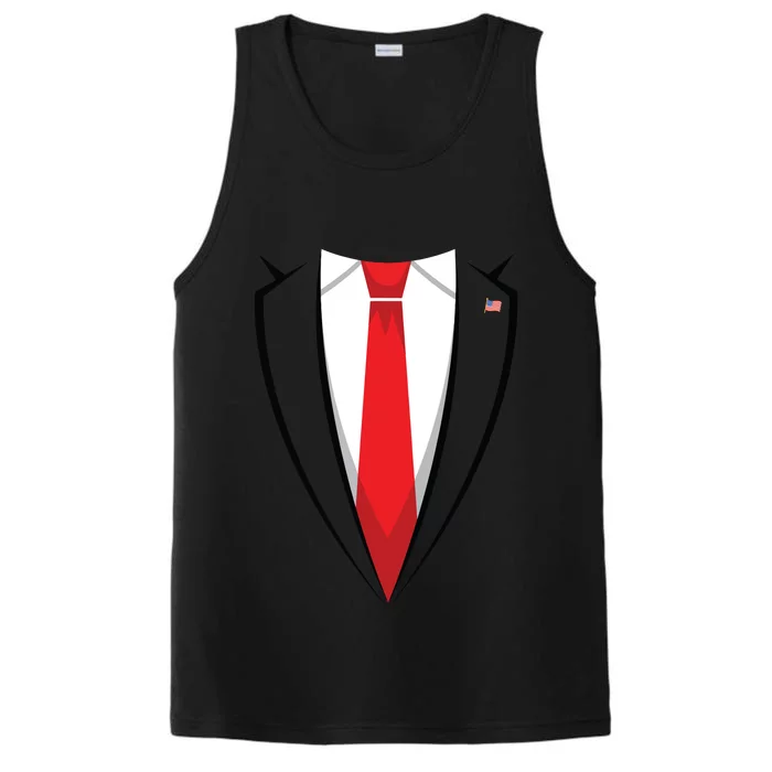 Halloween Trump Suit Us President Easy Costume Performance Tank