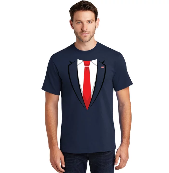 Halloween Trump Suit Us President Easy Costume Tall T-Shirt