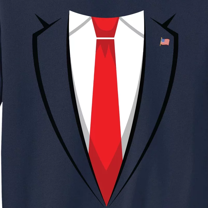 Halloween Trump Suit Us President Easy Costume Tall Sweatshirt