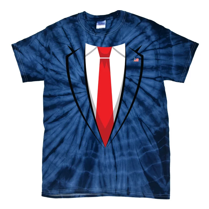 Halloween Trump Suit Us President Easy Costume Tie-Dye T-Shirt