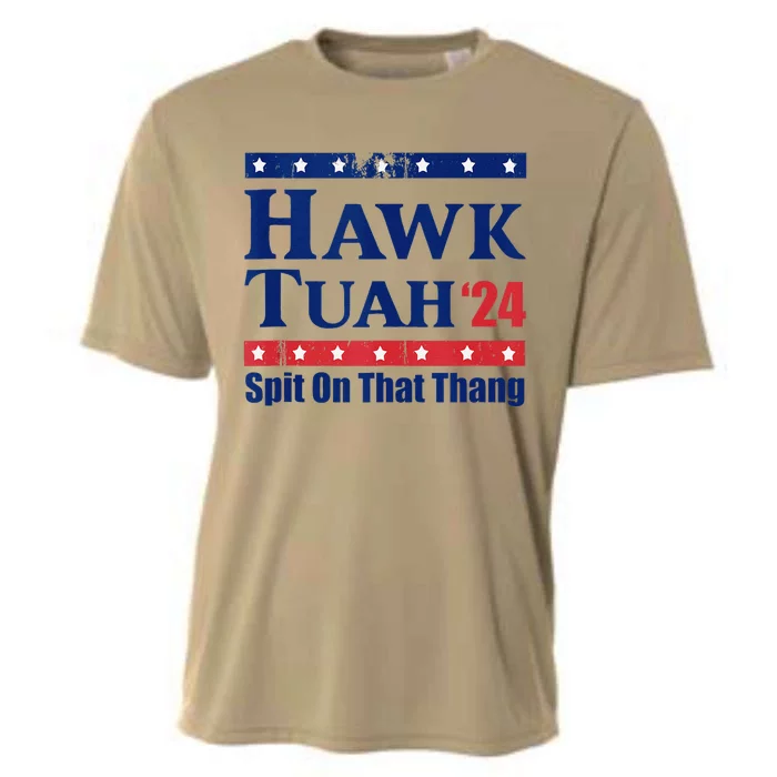 Hawk Tush Spit On That Thing Funny Viral Saying Cooling Performance Crew T-Shirt